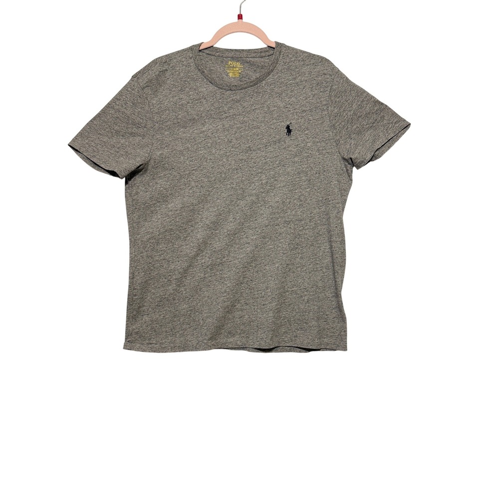Polo Ralph‎ Lauren Mens Custom Slim Fit L Gray Heather Cotton T-Shirt